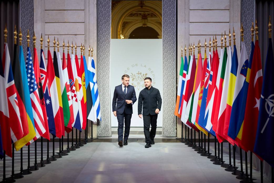 Еманюел Макрон и Володимир Зеленски